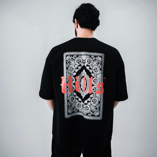 Heavy oversize -Tee shirt-BLACK BANDANA